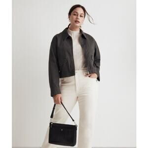 Madewell Kade Cropped Utilitarian Jacket (Re)generative Chino Gray Women X-Large